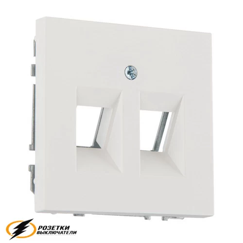 Розетка двойная HDMI + Internet rj45 cat 6 розетка Liregus Modern молочная