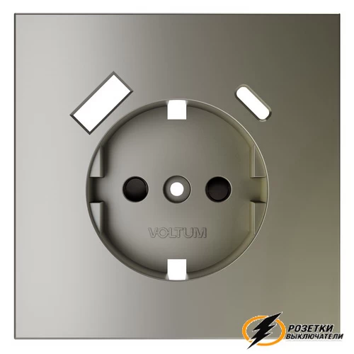Накладка розетки зарядки тип А+C Voltum S70 шелк VLS001003
