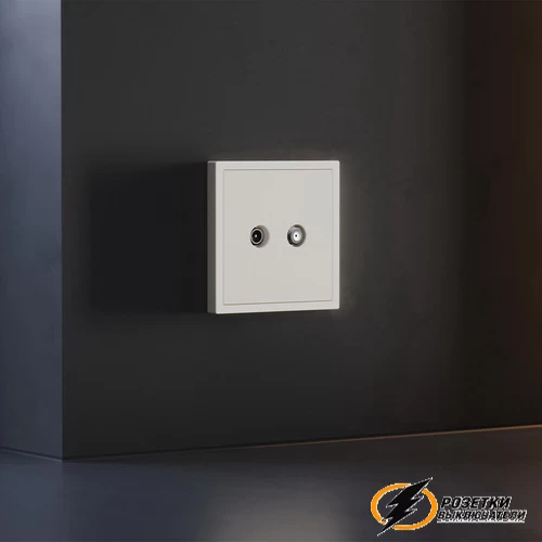 Накладка телевизионной розетки Voltum S70 хлопок VLS001612