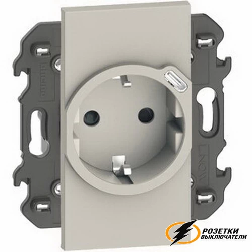 Розетка с USB зарядкой 1 порт C 1500mA Living Now песочная