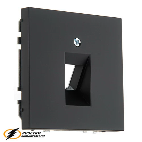 Накладка для HDMI, TV, RJ45 - 1 механизм Liregus Modern черная