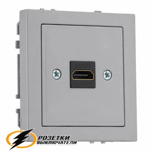 Розетка HDMI Liregus Modern серая