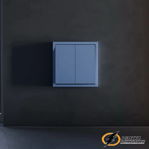 Накладка выключателя двухклавишного Voltum S70 деним VLS000314