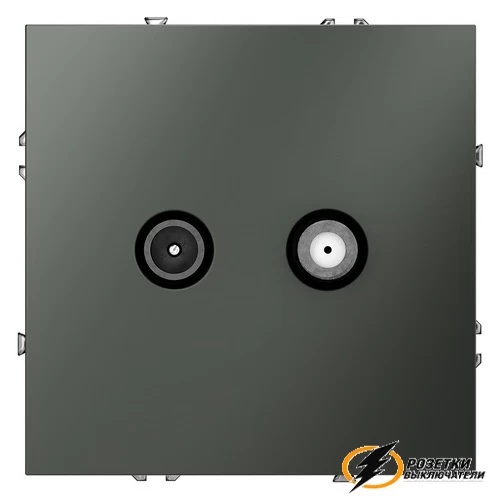 ТВ спутниковая розетка Voltum S70 титан VLS060405