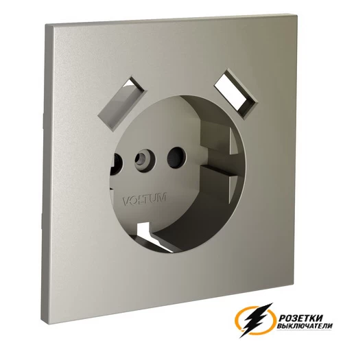 Накладка розетки зарядки тип А+А Voltum S70 шелк VLS000903