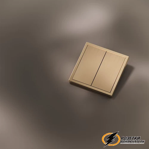 Накладка выключателя двухклавишного Voltum S70 Metal латунь VLSM000308