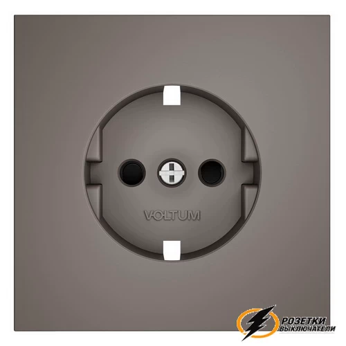 Накладка розетки со шторками Voltum S70 капучино VLS000713
