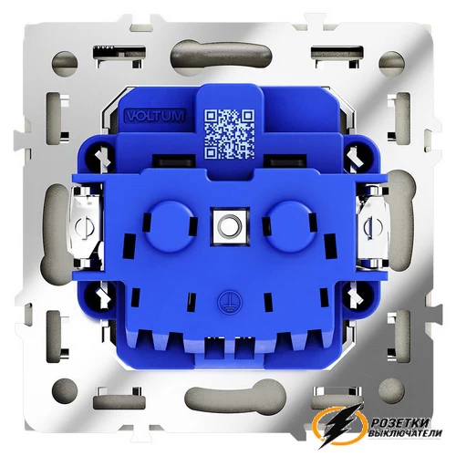 Розетка с крышкой ip40 16а 250в Voltum S70 шелк VLS040303