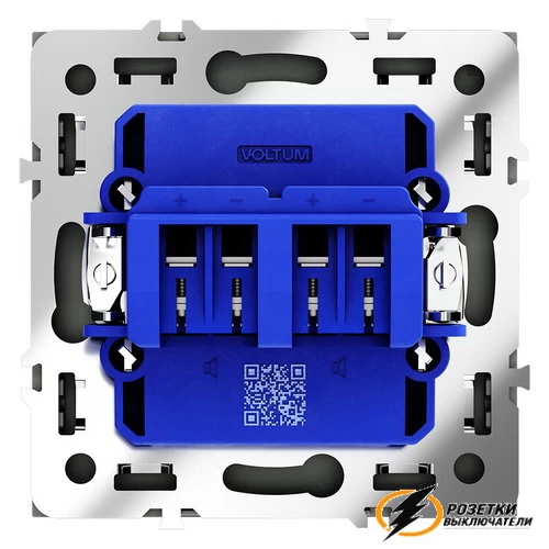 Аудио розетка Voltum S70 графит VLS060306