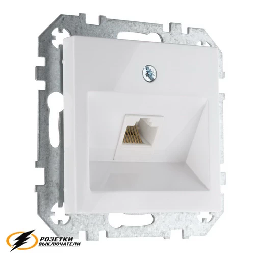 Розетка компьютерная rj45 cat 6 Liregus Epsilon-Retro белая