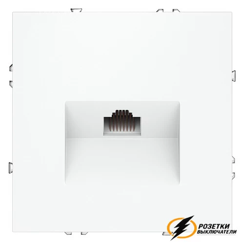 Розетка компьютерная rj45 rj45 cat 6 Voltum S70 белая матовая VLS060101