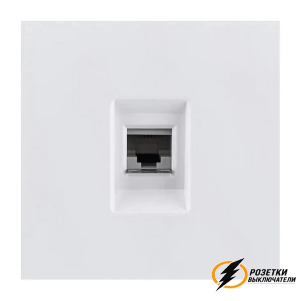 Накладка розетки телефонной rj11 Brionilux Z белая глянцевая