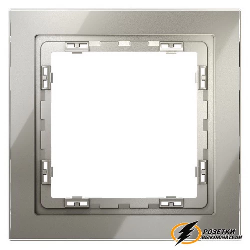 Рамка 1 местная стекло Voltum S70 шелк VLS110103