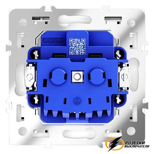 Розетка с крышкой ip40 16а 250в Voltum S70 белая глянцевая VLS040300