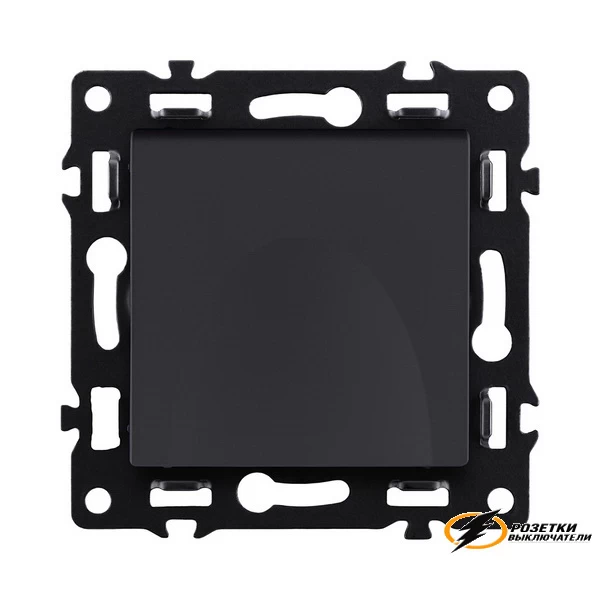Розетка с крышкой ip41 16а 250в Kollinger Asthetik черная матовая