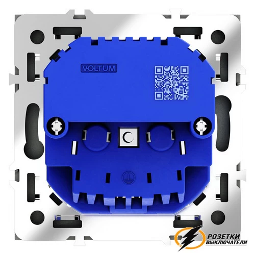 Розетка с USB зарядкой 2 порта, А 3,2 mA Voltum S70 графит VLS040406