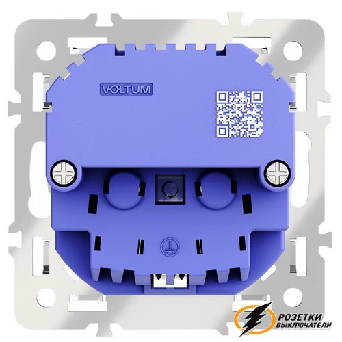 Розетка с USB зарядкой 2 порта, А+C 3,2 mA Voltum S70 Metal никель VLSM001011+VLS0405M