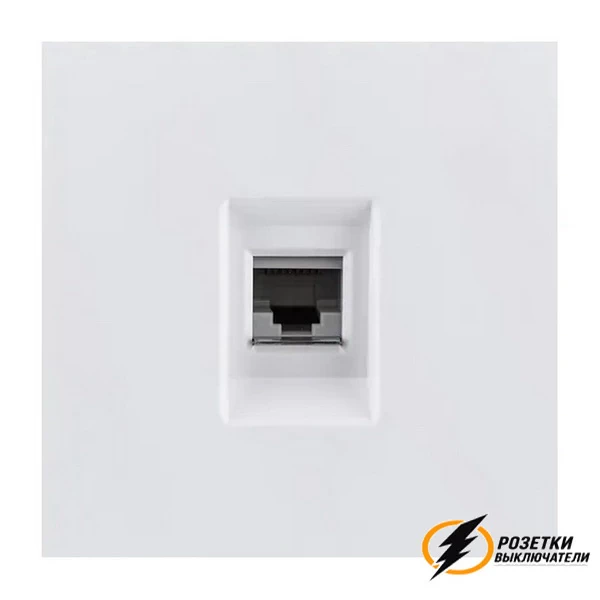 Накладка компьютерной розетка Brionilux Z белая глянцевая