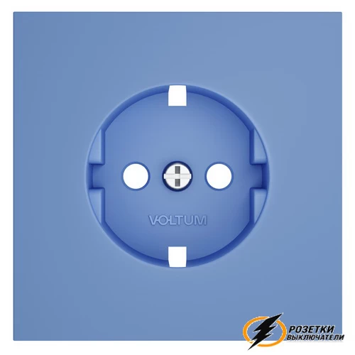 Накладка розетки с заземлением Voltum S70 деним VLS000614