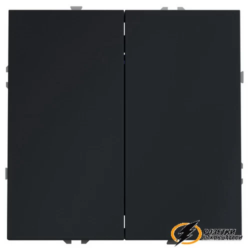 Перекрестный двухклавишный выключатель Voltum S70 графит VLS020506