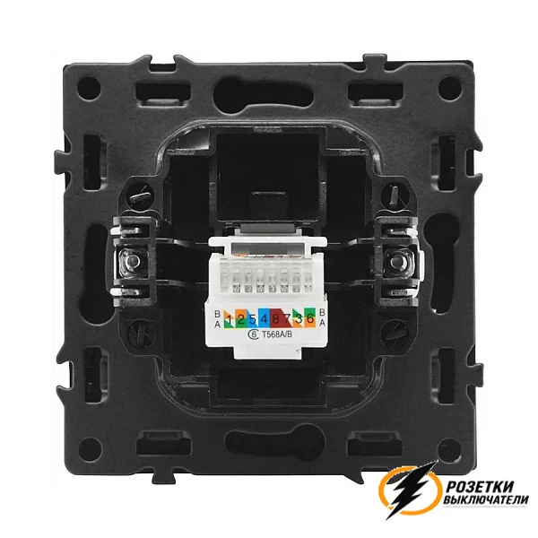 Розетка компьютерная rj45 cat 6 Brionilux Z белая глянцевая