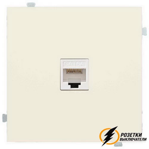 Розетка компьютерная rj45 cat 5e Rikett кремовый сатин