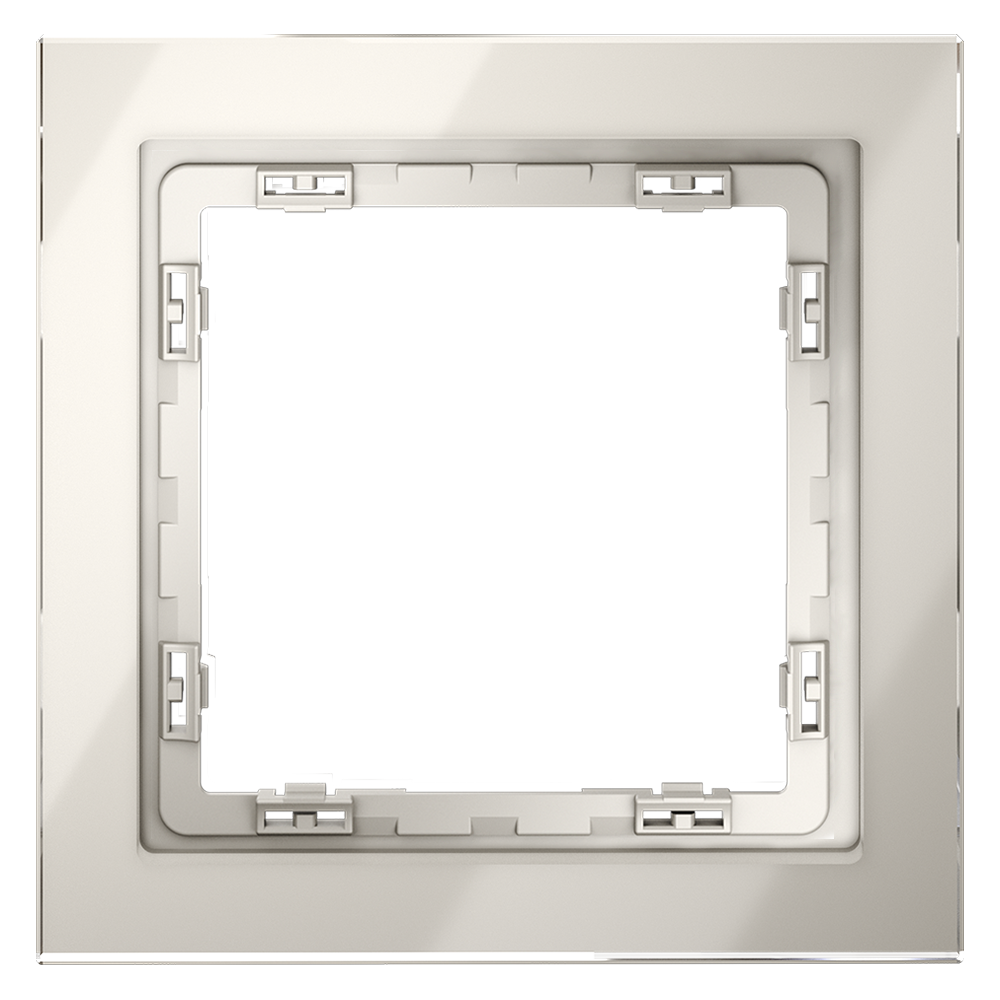 Рамка 1 местная стекло Voltum S70 кашемир VLS110102