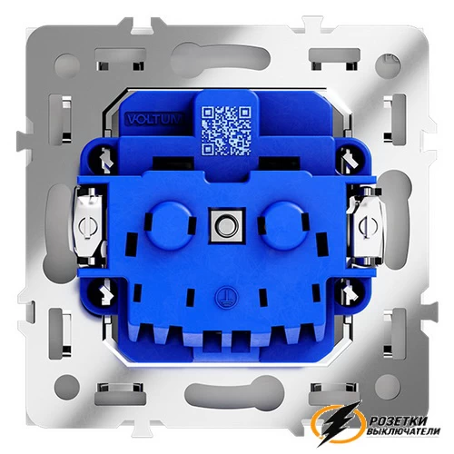 Розетка с заземлением 16а 250в Voltum S70 белая матовая VLS040101