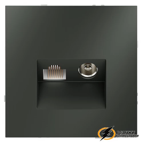 Розетка тв и интернет Voltum S70 титан VLS060705