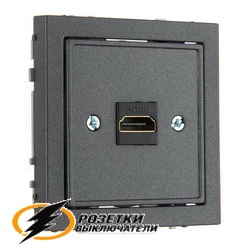 Розетка HDMI Liregus Modern антрацит