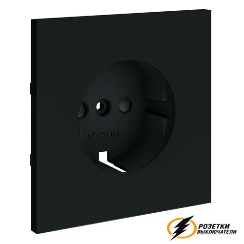 Накладка розетки со шторками Voltum S70 графит VLS000706