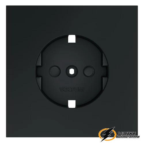 Накладка розетки со шторками Voltum S70 графит VLS000706