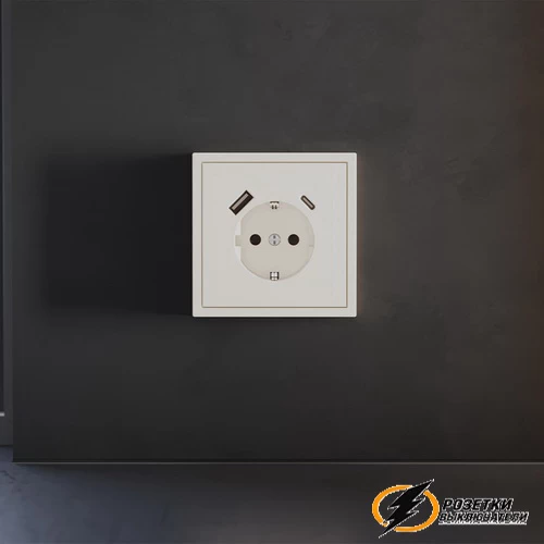 Накладка розетки зарядки тип А+C Voltum S70 хлопок VLS001012
