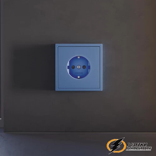 Накладка розетки со шторками Voltum S70 деним VLS000714