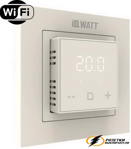 IQ Watt терморегулятор программируемый с WI-FI бежевый