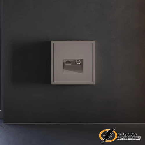 Накладка тв+интернет розетки Voltum S70 капучино VLS002713