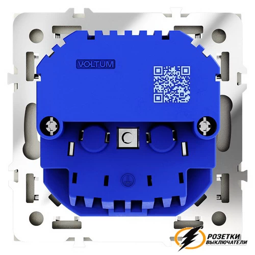Розетка с USB зарядкой 2 порта, А+C 3,2 mA Voltum S70 шелк VLS040503