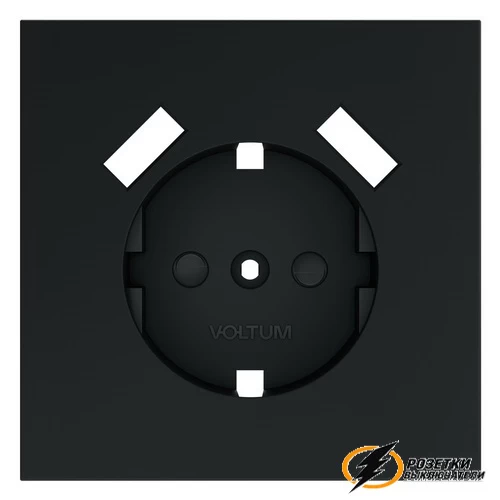 Накладка розетки зарядки тип А+А Voltum S70 графит VLS000906