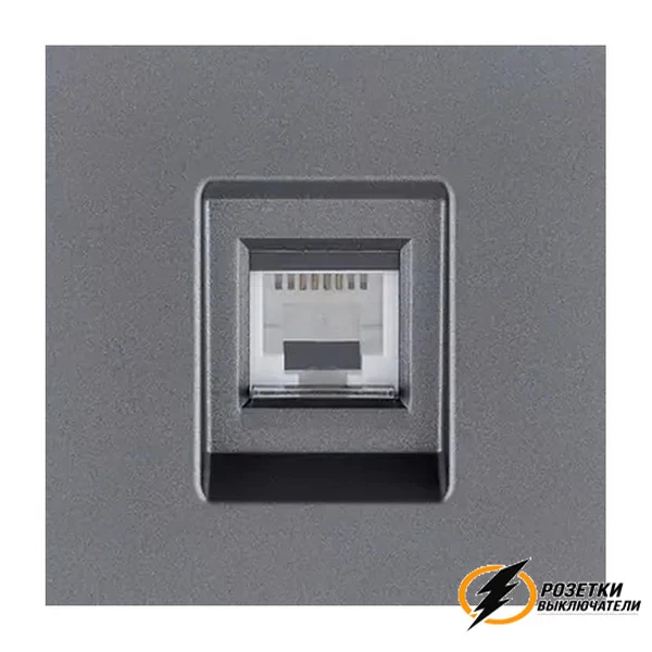 Накладка компьютерной розетка Brionilux G серая матовая