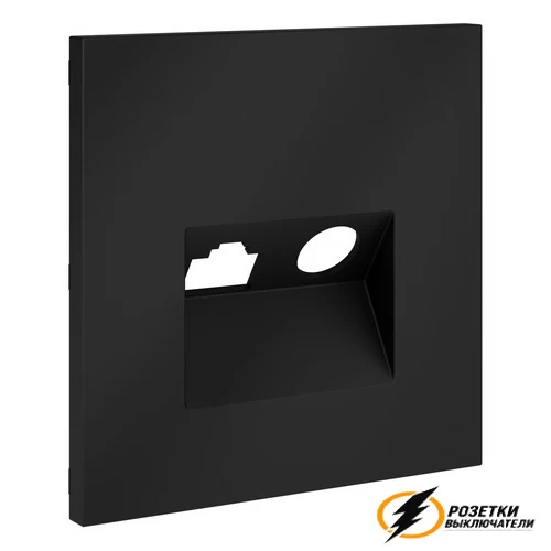 Накладка тв+интернет розетки Voltum S70 графит VLS002706