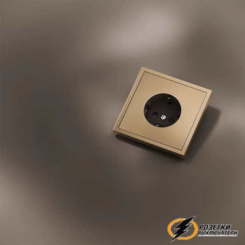 Накладка розетки со шторками Voltum S70 Metal латунь VLSM000708