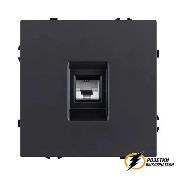 Розетка телефонная rj11 Brionilux Z черная матовая