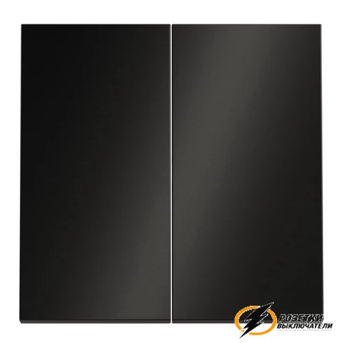 Накладка выключателя двухклавишного Voltum S70 Metal антрацит VLSM000311