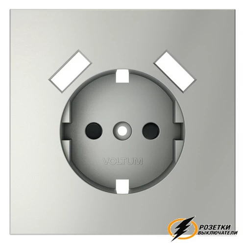 Накладка розетки зарядки тип А+А Voltum S70 сталь VLS000904