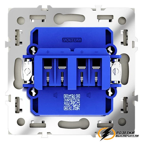 Аудио розетка Voltum S70 сталь VLS060304