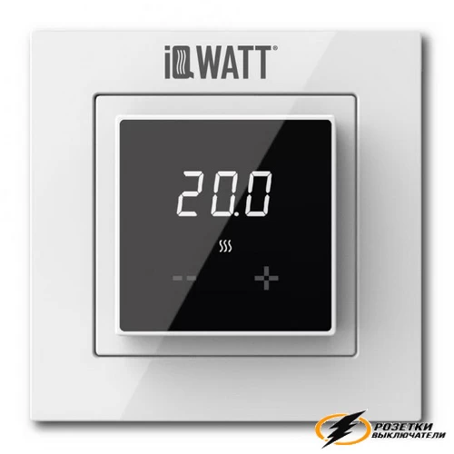IQ Watt терморегулятор электронный белый - черный дисплей