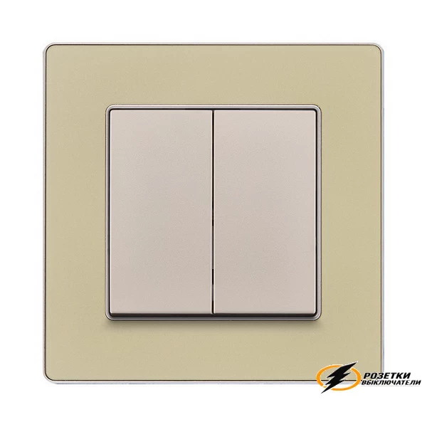 Рамка пластиковая 1 местная Kollinger Eleganz Acryl золото