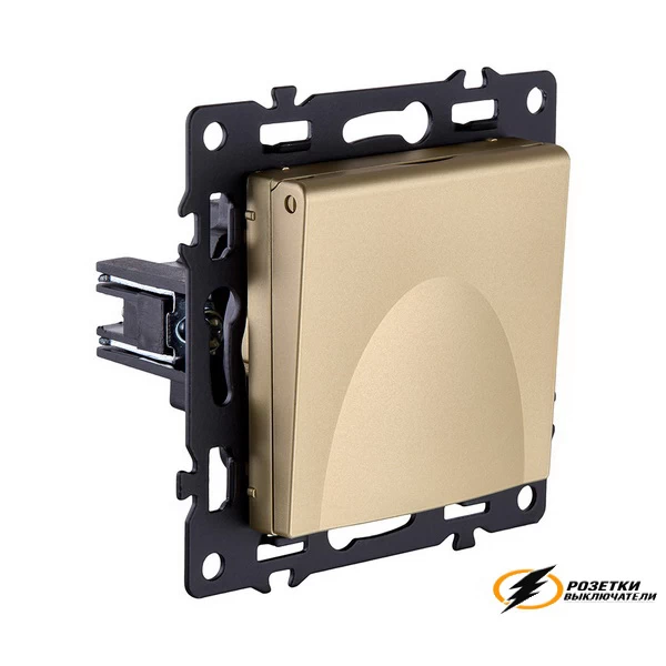 Розетка с крышкой ip41 16а 250в Kollinger Asthetik золото