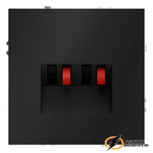 Аудио розетка Voltum S70 черный VLS060307