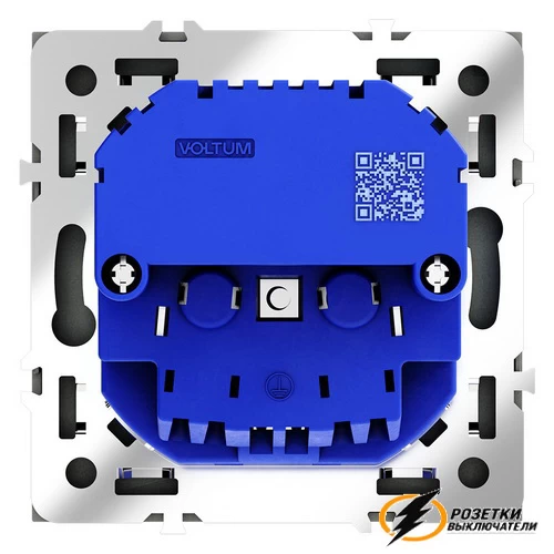 Розетка с USB зарядкой 2 порта, А+C 3,2 mA Voltum S70 титан VLS040505